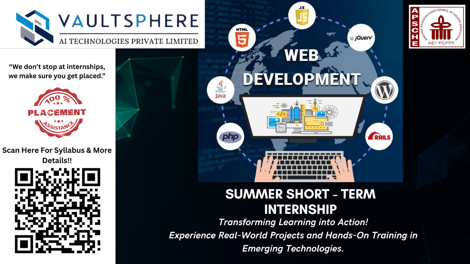 WEB DEVELOPMENT SUMMER SHORT TERM INTERNSHIP