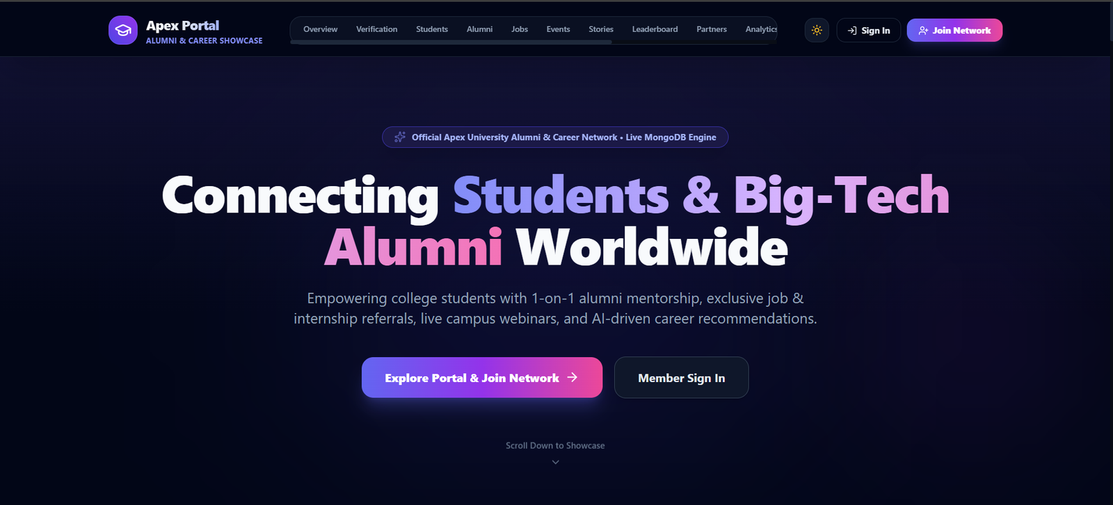Alumni Management Portal - Final Year Project in Bengaluru
