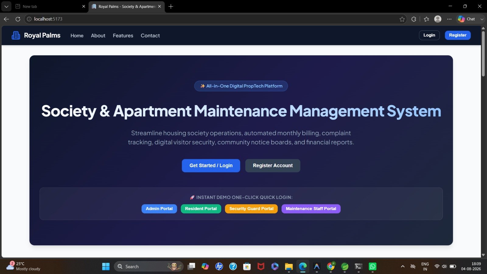 Society / Apartment Maintenance Management System - Final Year Project in Bengaluru