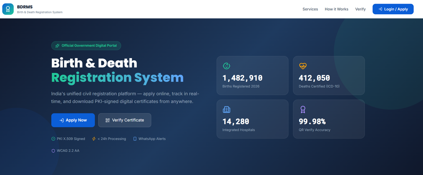 Birth & Death Registration Management System