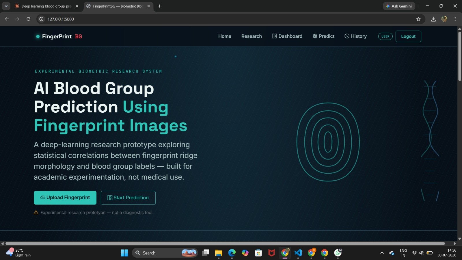 BioPrintBG – Deep Learning-Based Blood Group Prediction from Fingerprint Images