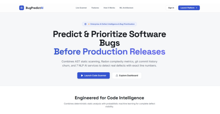 BugPredictAI: AI-Powered Software Defect Prediction & Code Quality Analysis