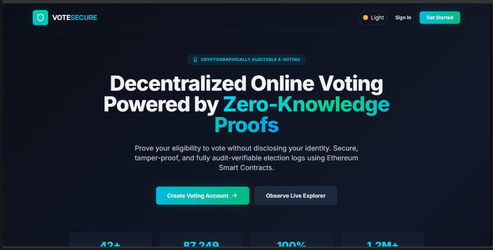 Decentralized E-Voting with Zero-Knowledge Proofs