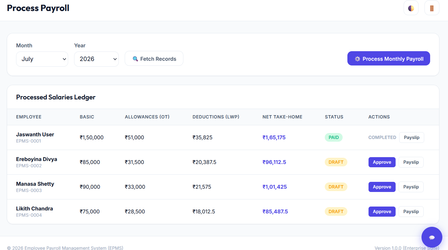 Employee Payroll Management System