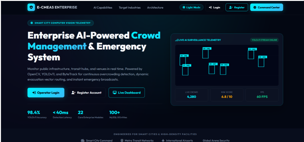 Enterprise AI-Powered Crowd Management & Emergency Alert System