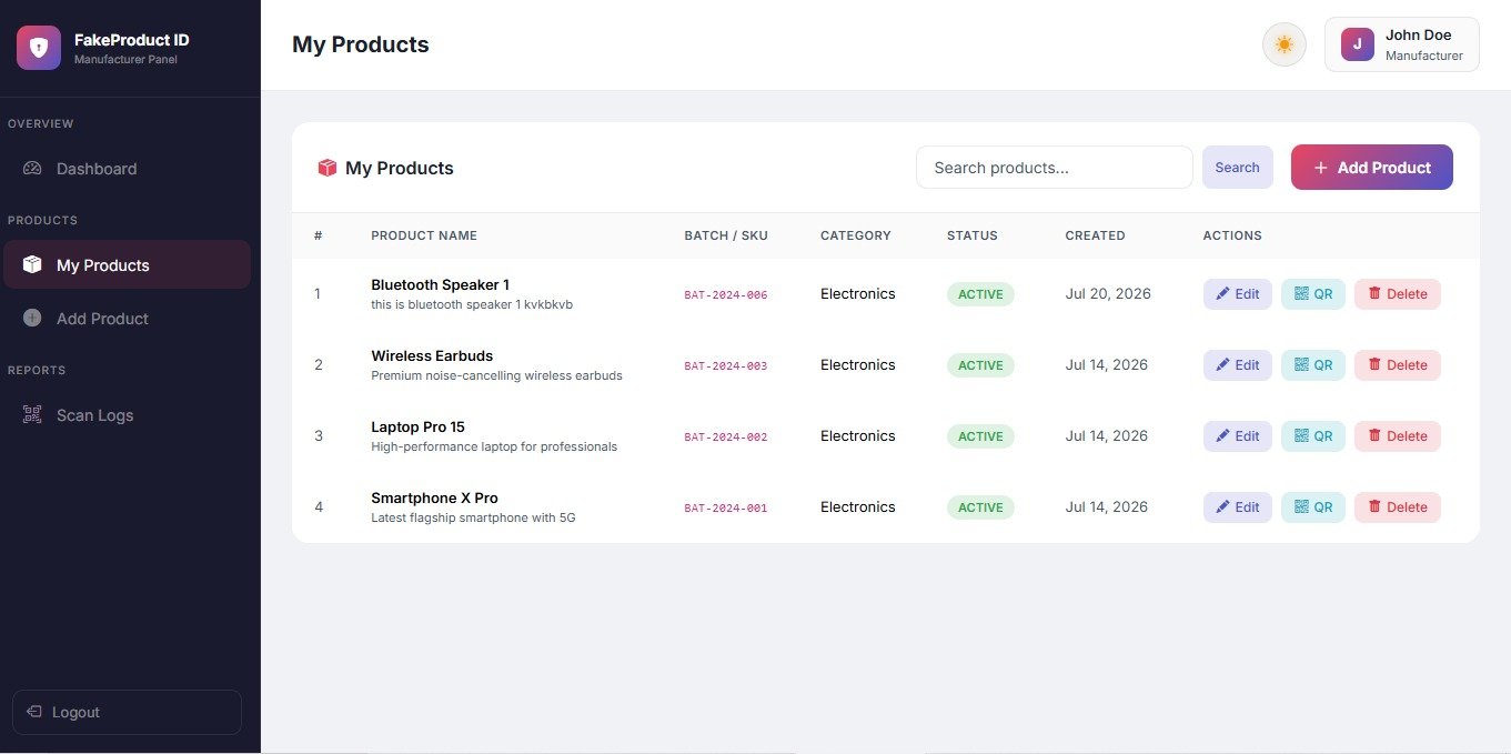 Fake Product Identification System