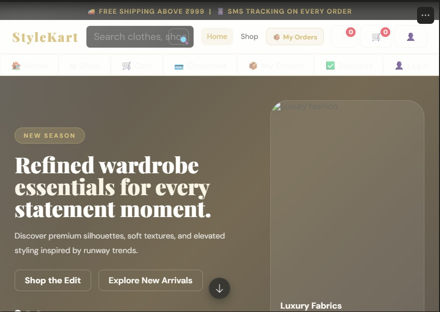 StyleKart — Fashion Shopping Website