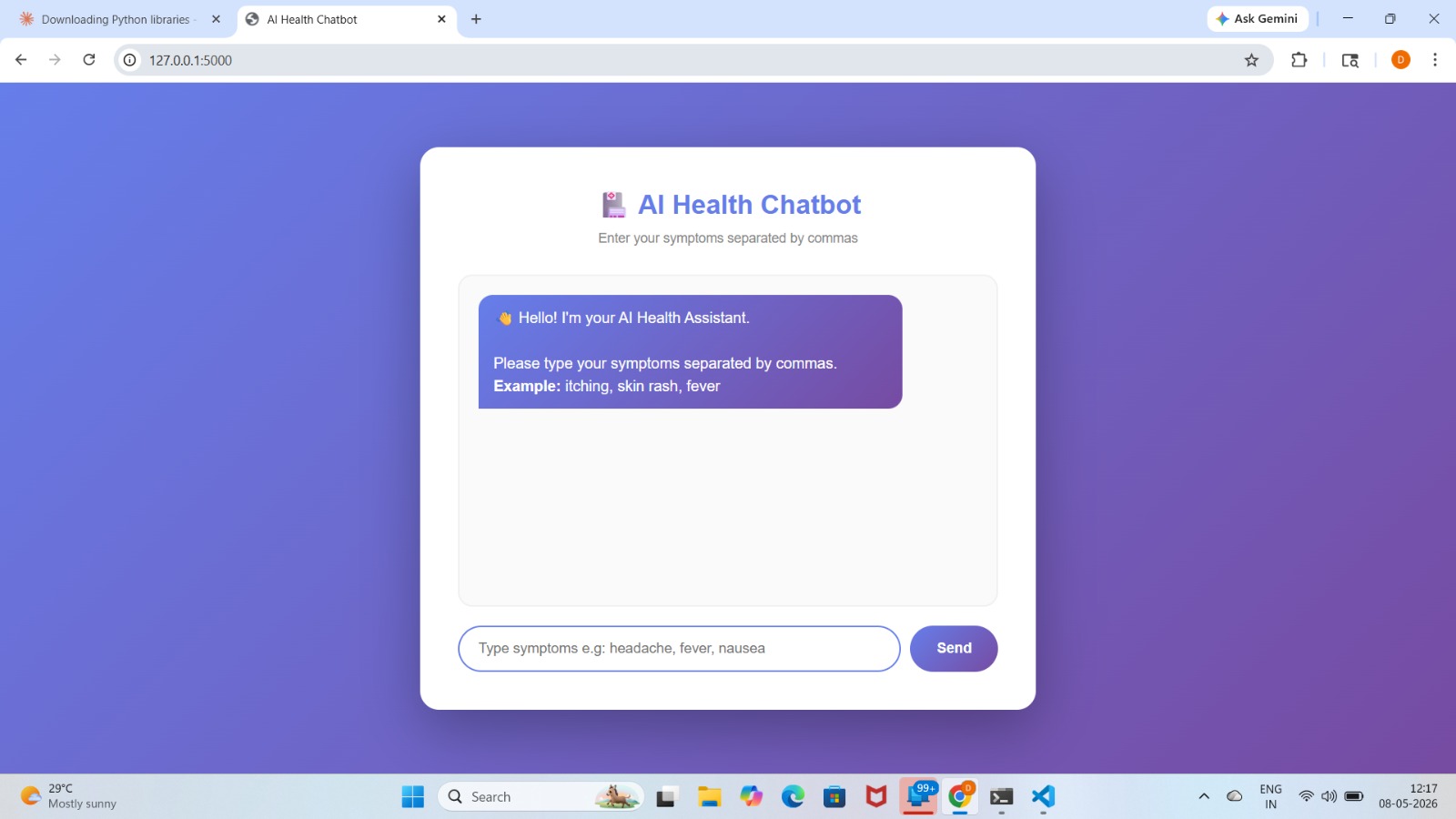 MediBot — AI Health Symptom Checker Chatbot