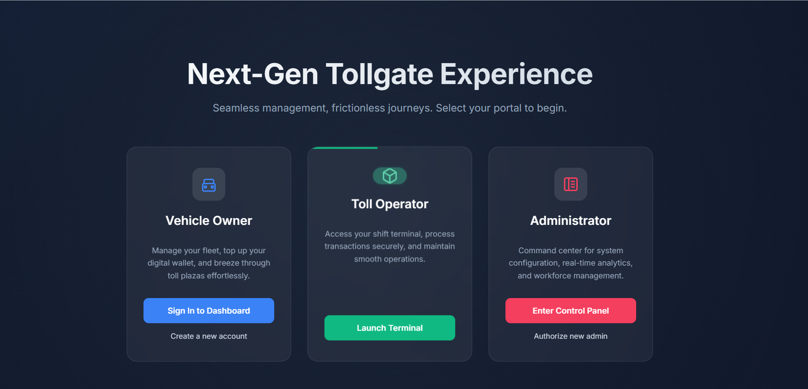 Online Tollgate Management System
