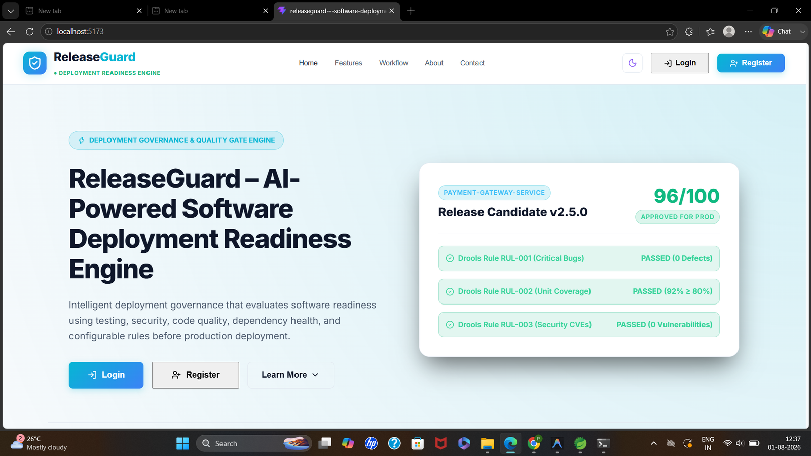ReleaseGuard – AI-Powered Software Deployment Readiness Engine
