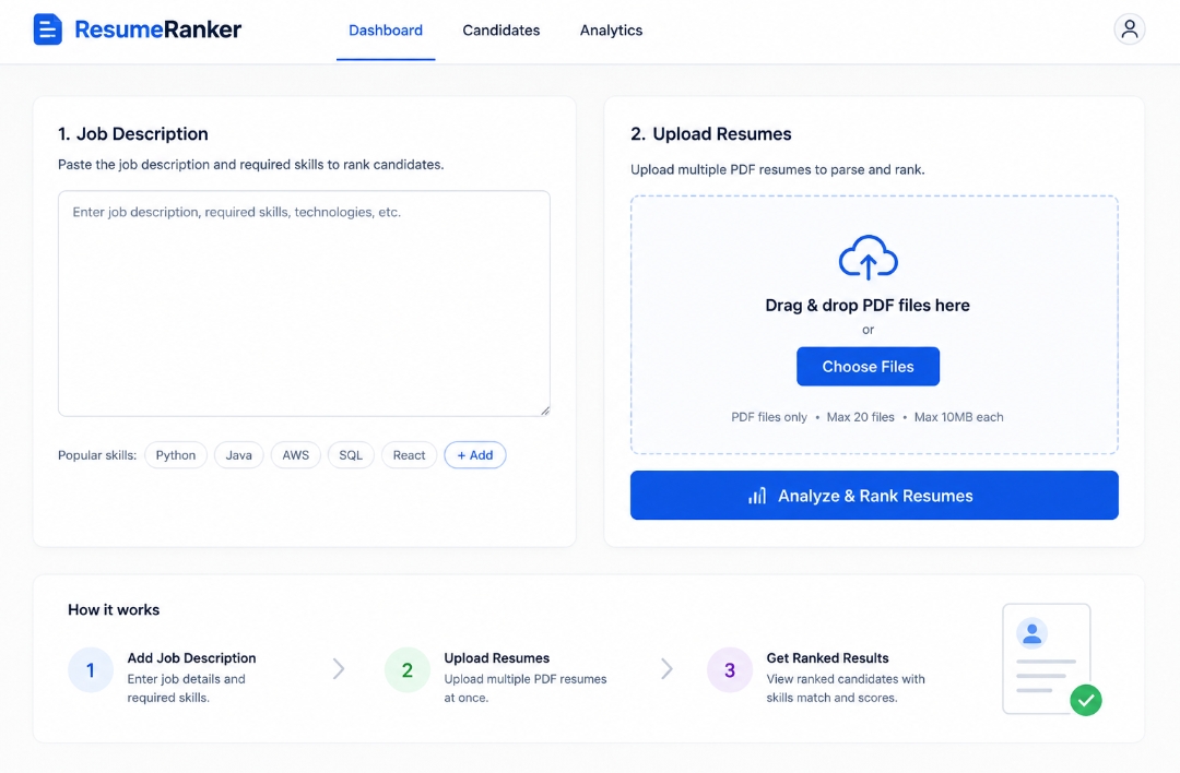 Automated Resume parser and ranker