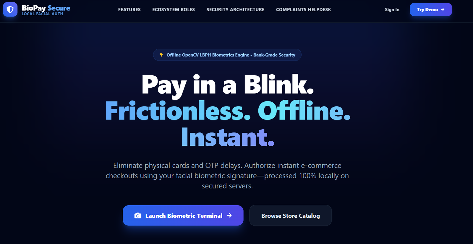Secured Merchant Payment Using Biometric System
