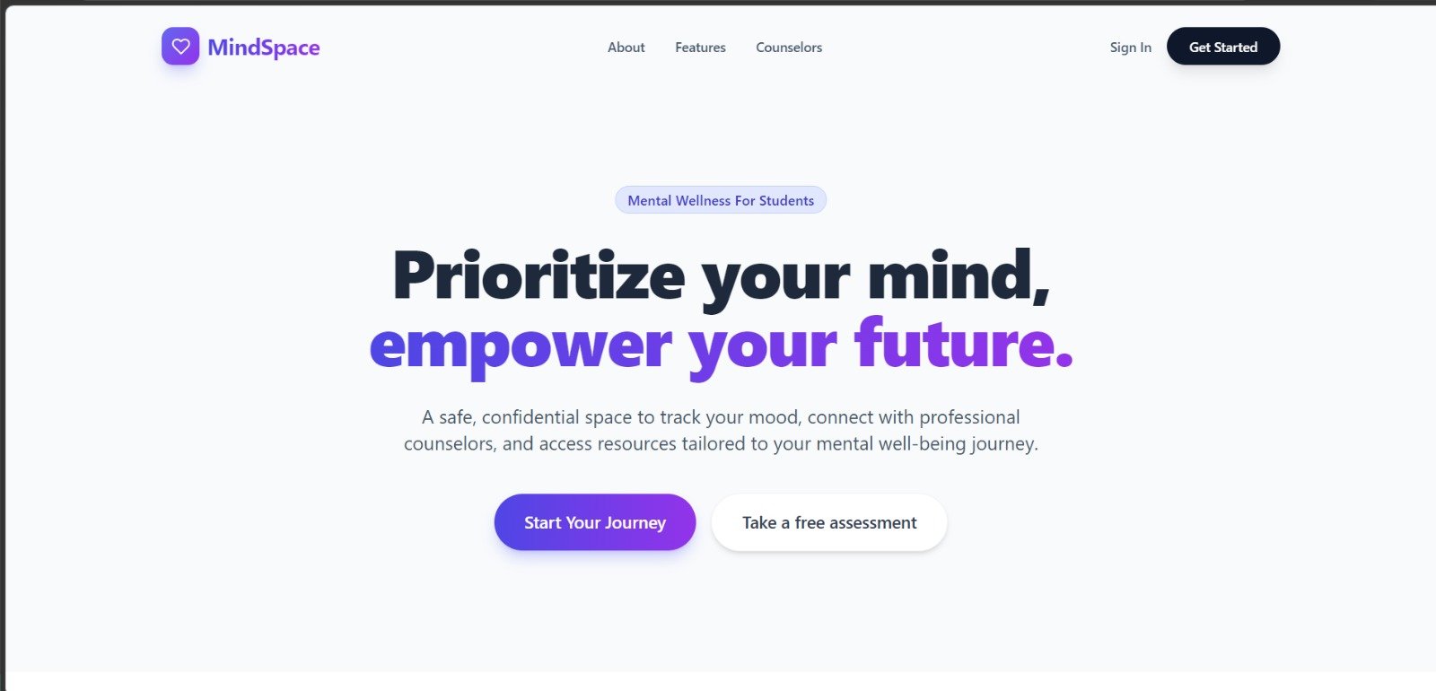 Student Mental Wellness Portal