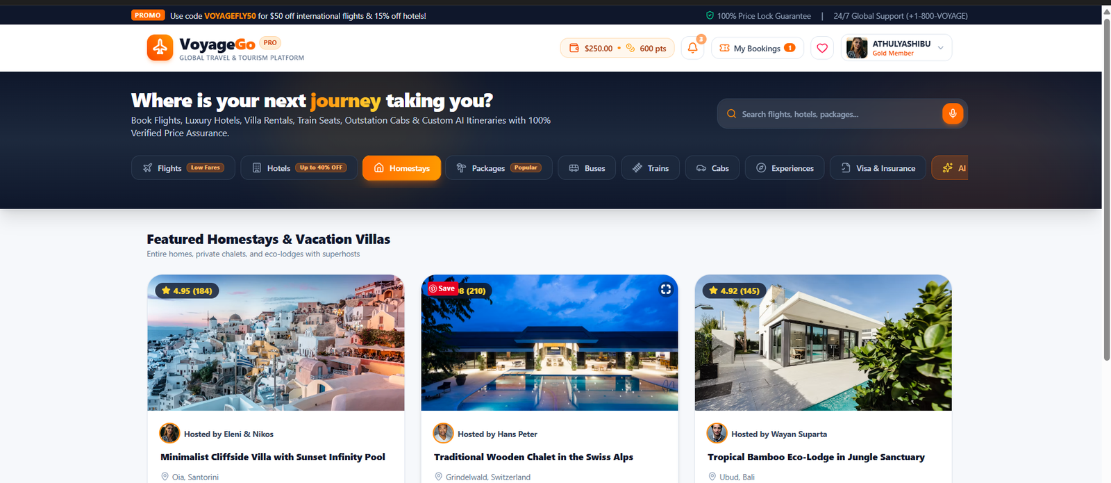 VoyageGo – Travel & Tourism Platform